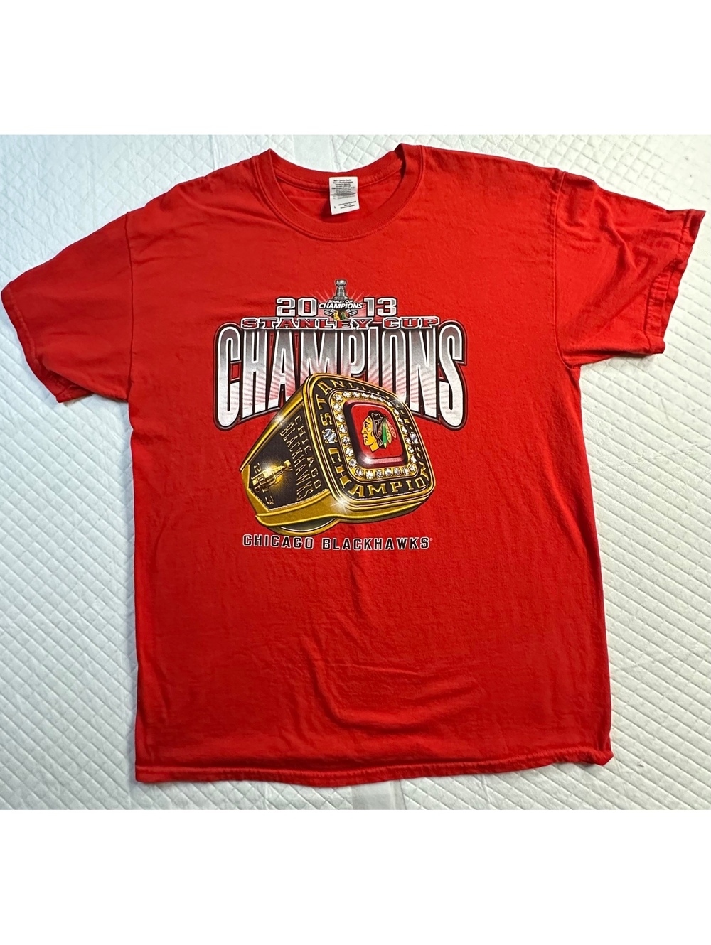 Chicago Blackhawks 2013 Stanley Cup Champions T Shirt Large